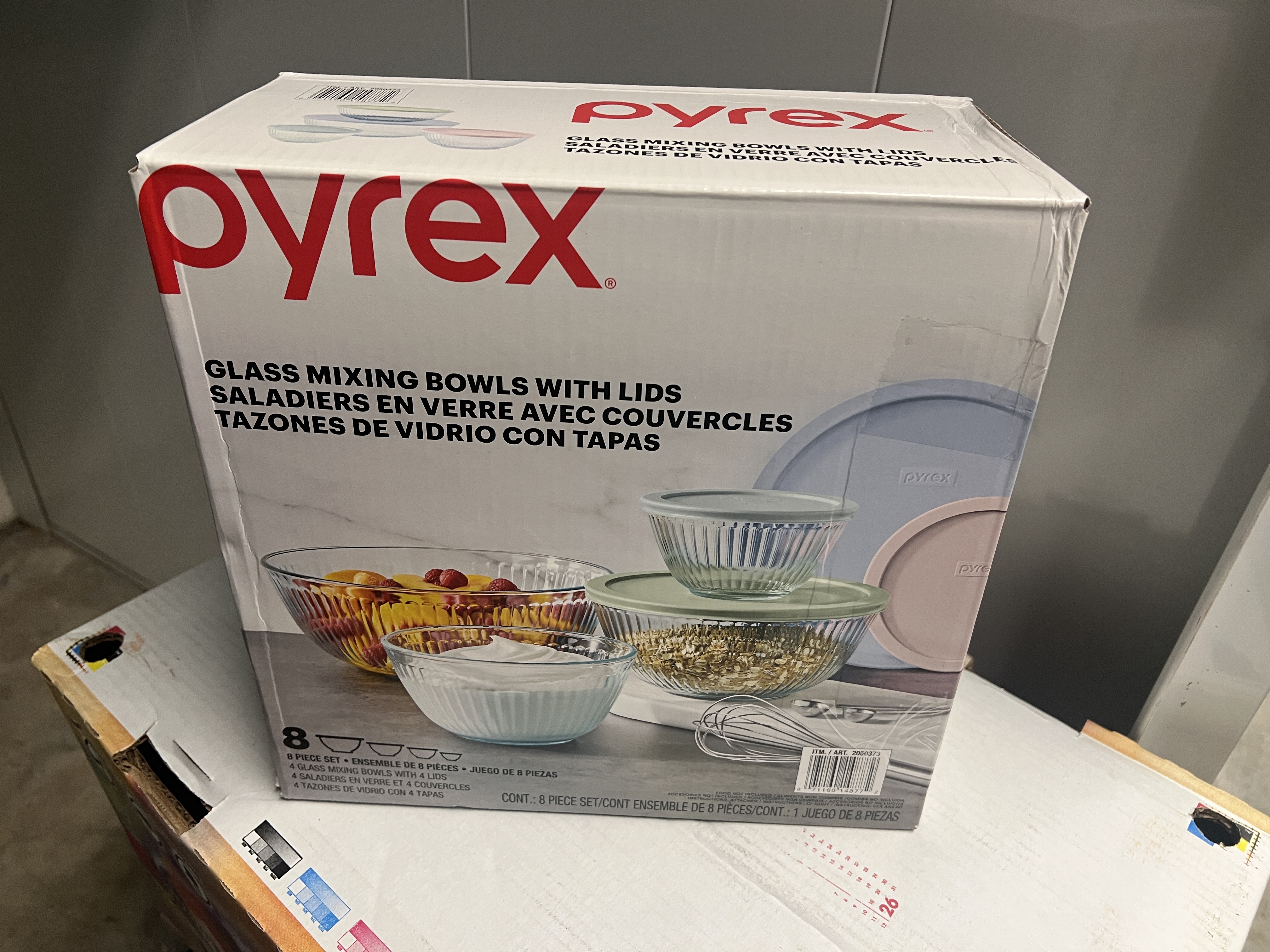 PYREX 8PC CLEAR GLASS